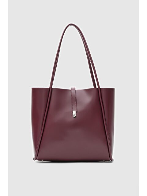 Shulebags Chester Kilitli Omuz Çantası Bordo - S000423600-19951