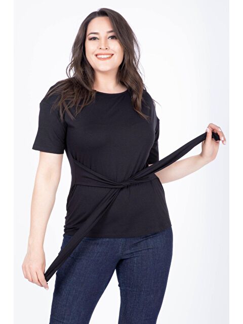 Mylinemoda Önü Kuşaklı Tişört - S000239138-19351