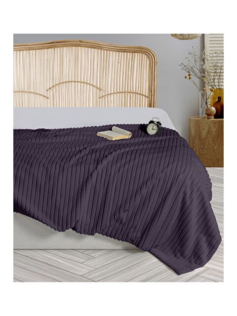 Dolce Bonita Home Wellsoft Fitilli Battaniye 150x220 Kül Moru - S000492787-20042