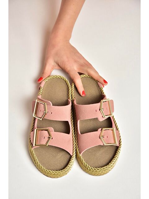Fox Shoes Pudra Kadın Terlik U596030202 - S000531815-7152