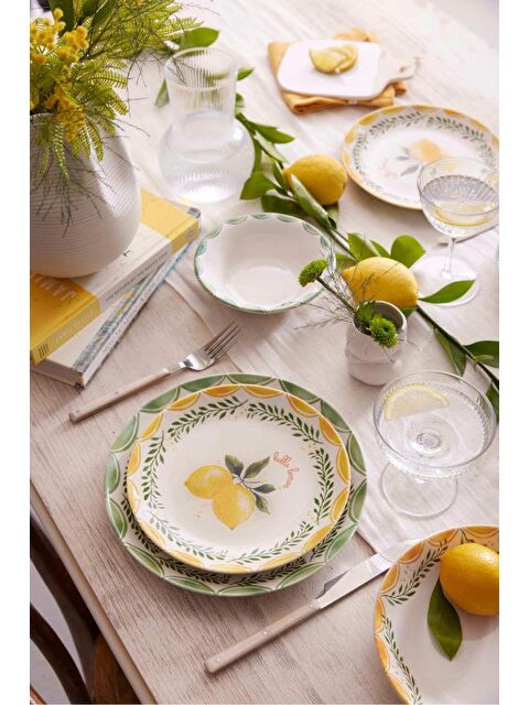 Kütahya Porselen Limoncello 24 Parça 6 Kişilik Yemek Takımı - S000492794-37222