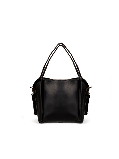 TONNY BLACK Kadın Siyah Orta Boy Suni Deri Askılı El ve Omuz Çantası - S000500333-19351