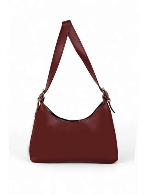 TONNY BLACK Kadın Bordo Suni Deri Baget El ve Omuz Çantası - S000495414-19951