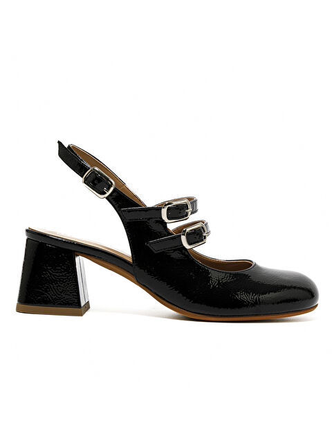 Comart Kadın Sandalet 205558CO 5558 SLIDE Naplack Nero