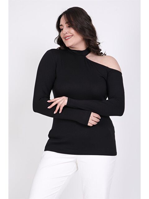 Mylinemoda Tasma Yaka Düşük Omuz Tişört - S000239250-19351