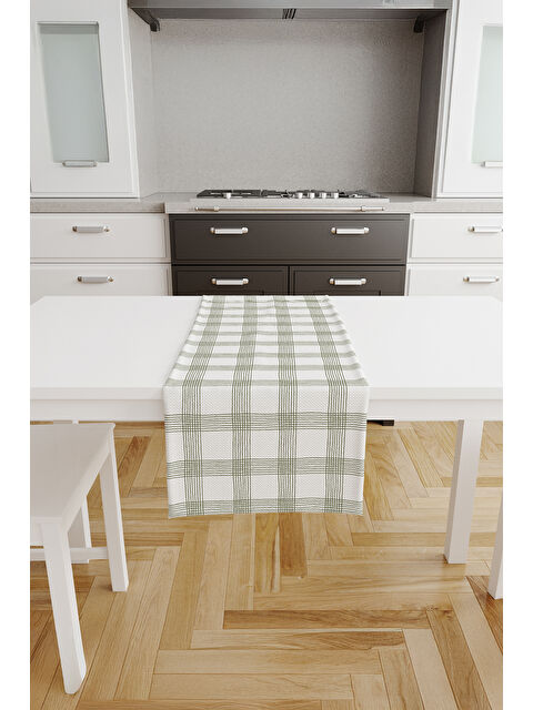 Asdiva Roden Ekose Desen Runner - Yeşil / Beyaz - S000492797-37251