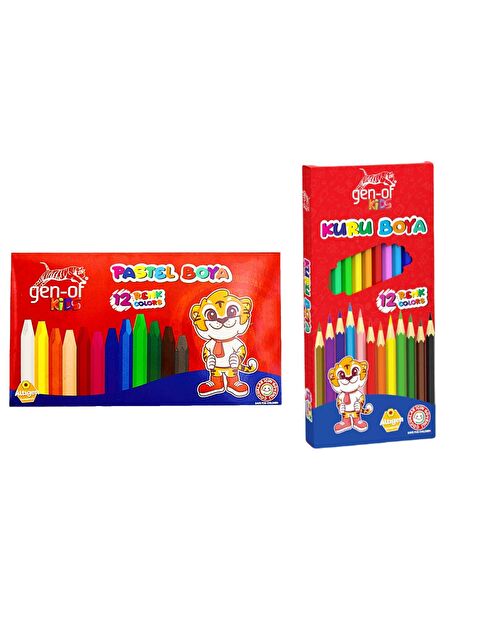 Gen-Of Kuru Boya 12 Renk +Pastel Boya 12 Renk - S000243141-27074
