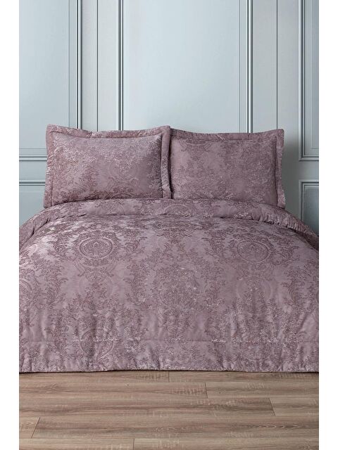 Çeyiz Diyarı Arbor Elyaf Dolgulu Çift Kişilik 250x255 Cm Yatak Örtüsü Gül Kurusu - S000492812-20028