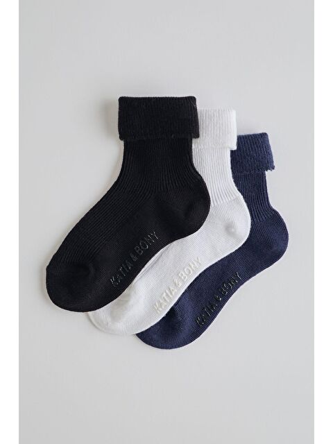 Katia And Bony Çocuk 3 Lü Paket Soket Çorap Siyah Mix - S000292290-19351