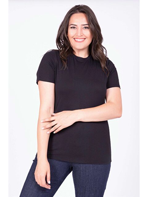 Mylinemoda Sıfır Yaka Basic Tişört - S000239168-19351