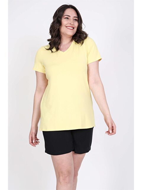 Mylinemoda V Yakalı Tişört - S000239159-20072