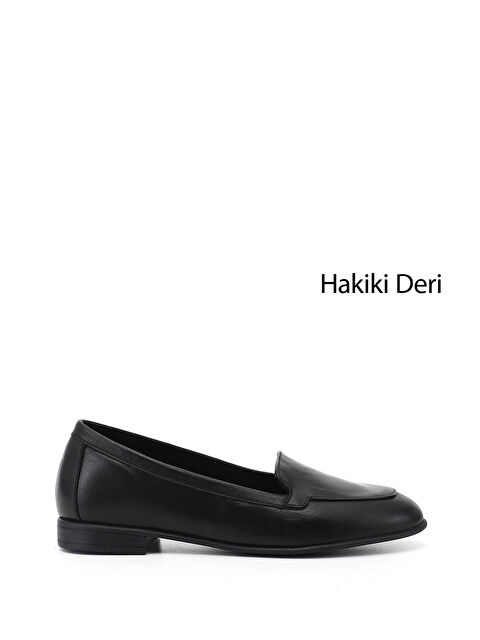 GÖNDERİ(R) Kadın SİYAH Hakiki Deri Babet - S000493431-19351