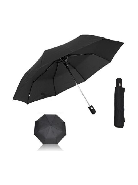 CCL Full Otomatik Kısa 8 Telli Şemsiye (105-M) Siyah - S000451212-19351