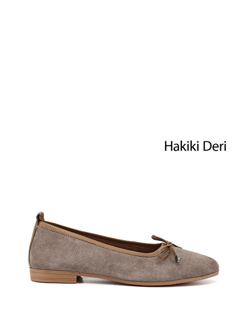 GÖNDERİ(R) Kadın AÇIK VİZON Fiyonklu Hakiki Deri Babet - S000514221-455