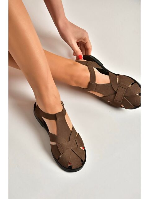 Fox Shoes Kahverengi Kadın Sandalet Y250303002 - S000531830-19413