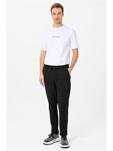 Süvari Siyah Regular Düz Jogger Pantolon - S000461188-19351