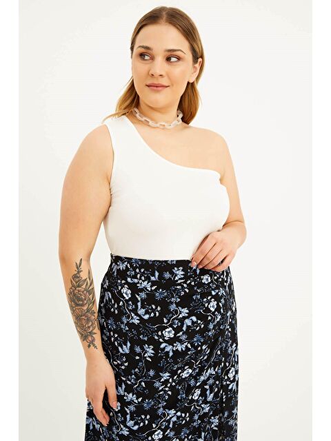 Mylinemoda Tek Omuz Crop Top - S000239185-20063