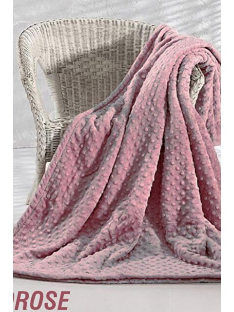 Çeyiz Diyarı Pearl Tomurcuk Çift Kişilik Battaniye Mürdüm - S000495593-20036