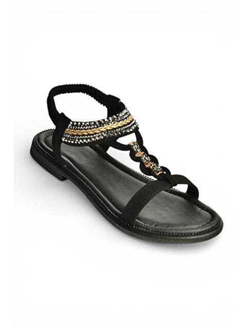 Fox Shoes Siyah Kadın Sandalet Y274601309 - S000531827-19351