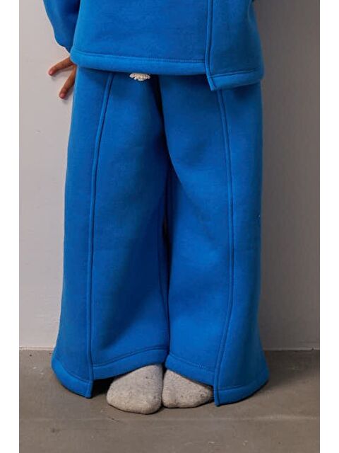 Oh La La Koala For Little Ones Mavi Dikiş Detaylı Geniş Paça Eşofman Altı