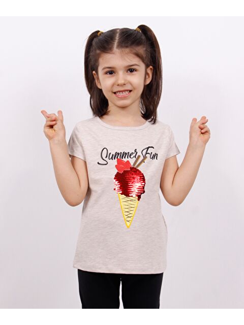 Toontoykids Kız Çocuk Dondurma Baskılı Tişört - S000255412-1358