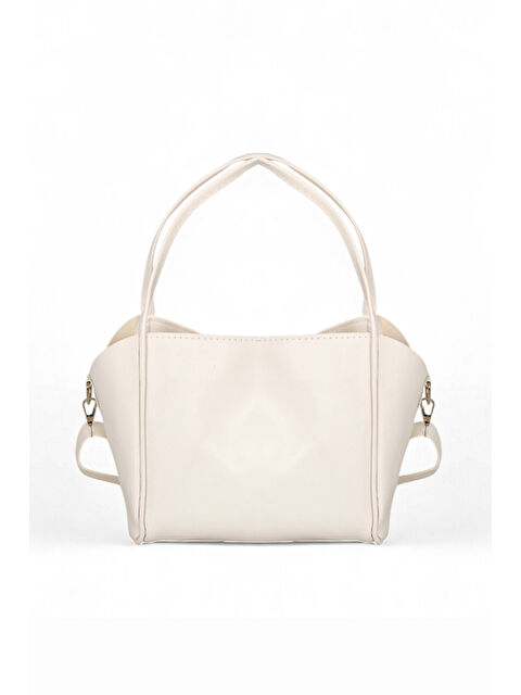 TONNY BLACK Kadın Krem Orta Boy Suni Deri Askılı El ve Omuz Çantası - S000500333-19966