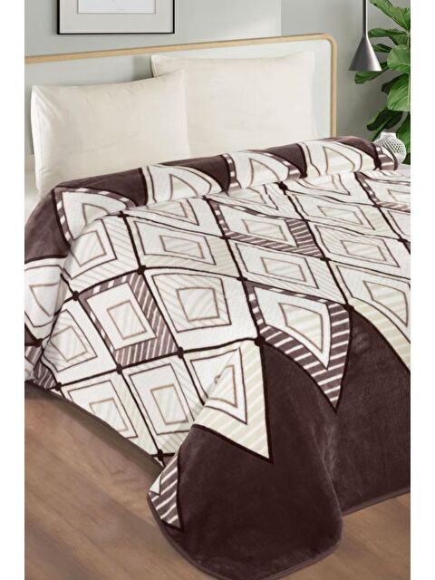 Çeyiz Diyarı Lacasa 1102 Çift Kişilik Battaniye Kahve - S000495612-19413