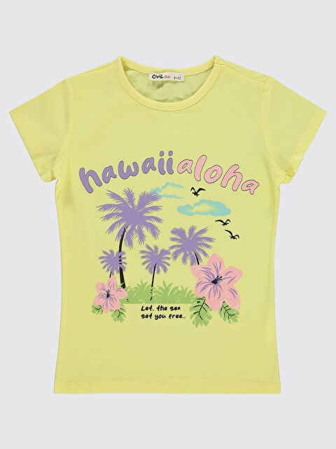 Civil Girls Kız Çocuk Tişört 6-9 Yaş Sarı