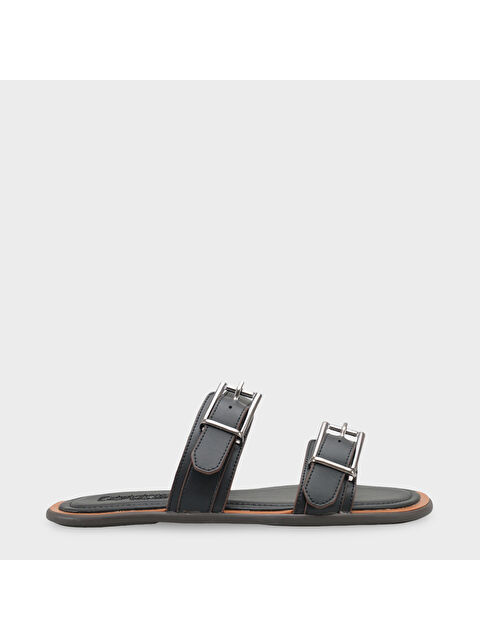 Capone Outfitters Madalyn Çift Tokalı Düz Topuklu Kadın Terlik Kadın Terlik - S000514219-19351