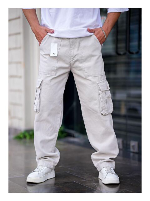 Tarz Cool Erkek Kargo Cep Baggy Pantolon - S000147086-20600