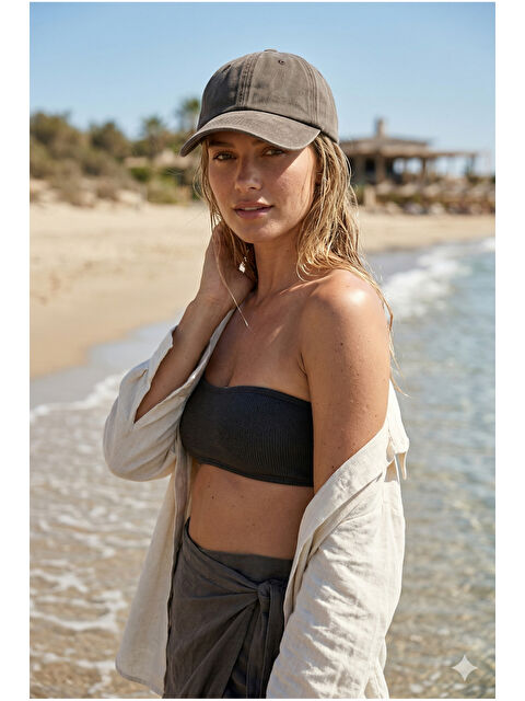 Luminos Butik Unisex Kahve Günlük Şapka Eskitme Detaylı Yıkamalı Pamuklu Premium Vintage Şapka SPK16 KAHVERENGI