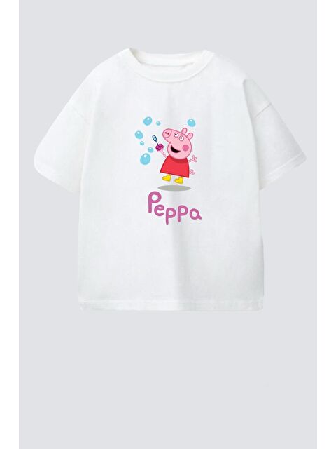 Monila Kız Çocuk Pamuklu Bisiklet Yaka Baskılı T-Shirt - S000514648-19965