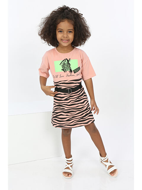Toontoykids Kız Çocuk Zebra Baskılı Elbise - S000267999-7152