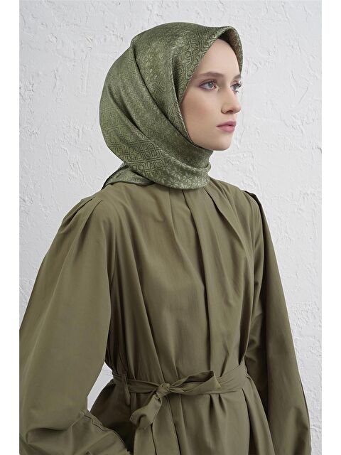 ARMİNE Klasik Desenli Saf İpek Twill Eşarp 9437D 15 - S000500617-18194