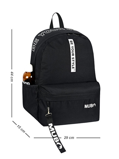 TONNY BLACK Unisex Siyah Beyaz Geniş Hacimli Günlük ve Okul Kullanımına Uygun Sırt Çantası - S000495411-37424