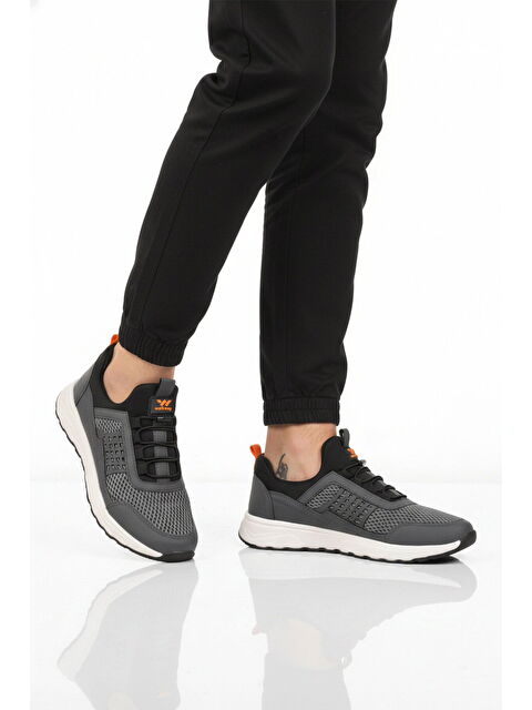 Walkway Füme Fileli Hafif Esnek Lastik Bağcıklı Erkek Spor Ayakkabı Motano M - S000530307-33408