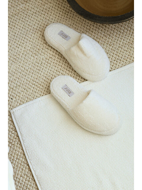 İrya Solena %100 Pamuk Unisex Havlu Terlik Ekru - S000502751-19965