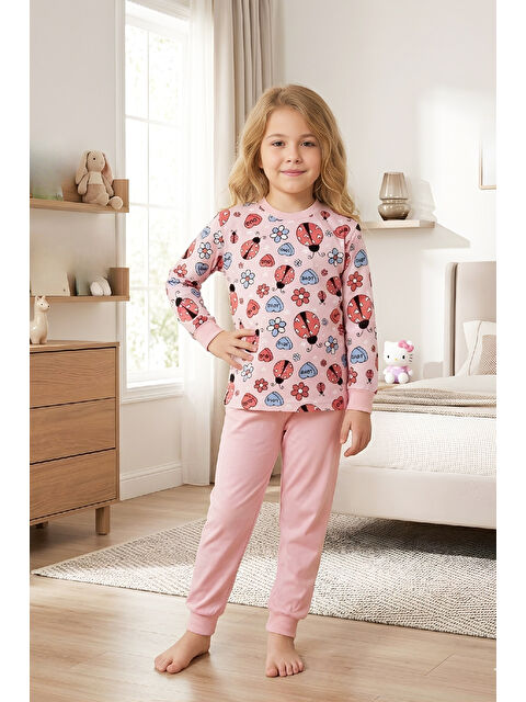 Modanino Kız Çocuk %100 Pamuk Pijama Takımı 4-11 Yaş 12628