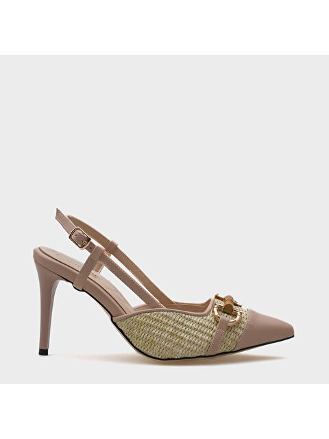 Capone Outfitters Hetty Tahta Tokalı Hasır Stiletto - S000530309-19928