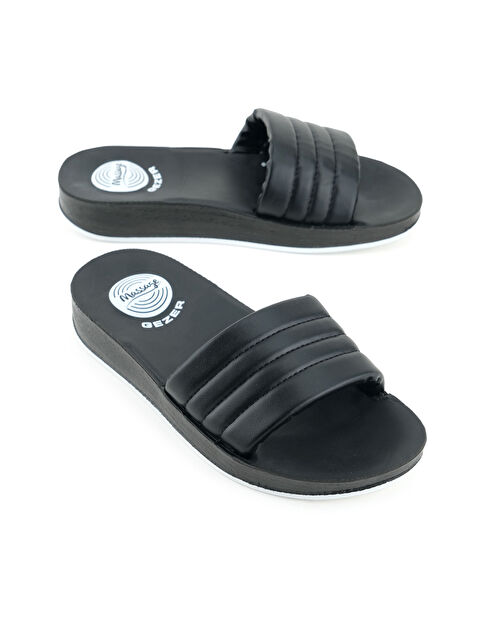 Gezer Kadın Yazlık Suni Deri Masaj Taban Günlük Ev Bahçe Terlik - S000360840-19351