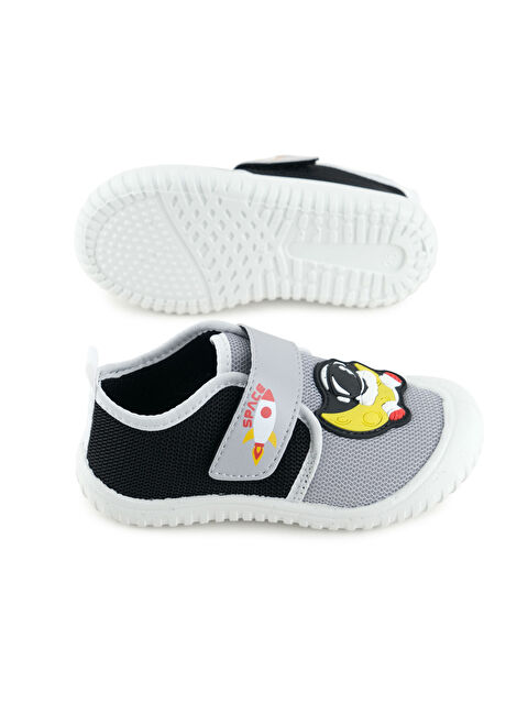 Gezer Yazlık Erkek Çocuk PVC Taban Cırt Cırtlı Ayarlanabilir Keten Günlük Ayakkabı