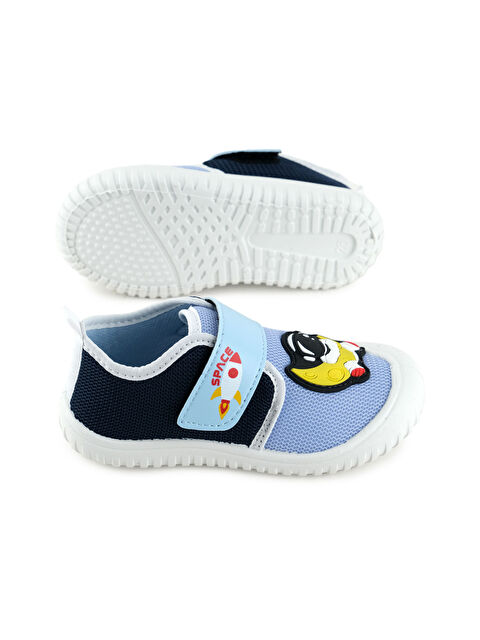 Gezer Yazlık Erkek Çocuk PVC Taban Cırt Cırtlı Ayarlanabilir Keten Günlük Ayakkabı