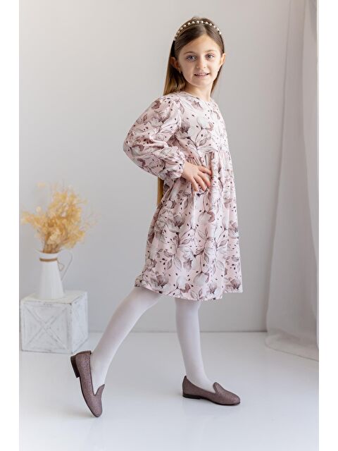 ZEYLAND Kız Çocuk Desenli Dokuma Elbise - S000315117-20024