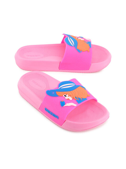 Gezer Kız Çocuk Yazlık PU Islak Zemine Uygun Ev Banyo Bahçe Havuz Terlik - S000360845-18686