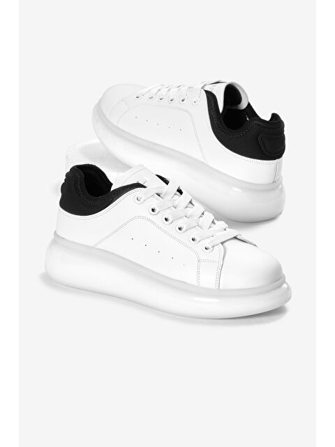 TONNY BLACK Erkek Beyaz Kalın Taban Bağcıklı Spor Ayakkabı - S000493912-20063