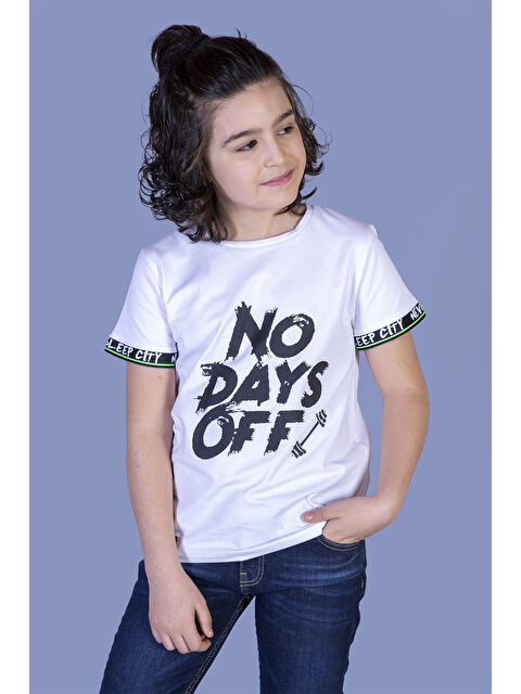 Toontoykids Erkek Çocuk Baskılı Kolları Şerit Detaylı Tişört - S000417922-20063