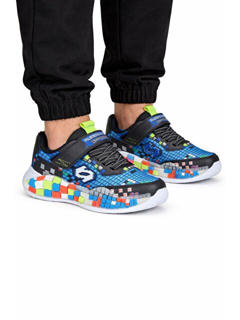 GÖRKEM BEBE AYAKKABI VE TEKSTİL Erkek Çocuk Oyun Pixel Blok Desenli Spor Sneaker - S000507201-37350