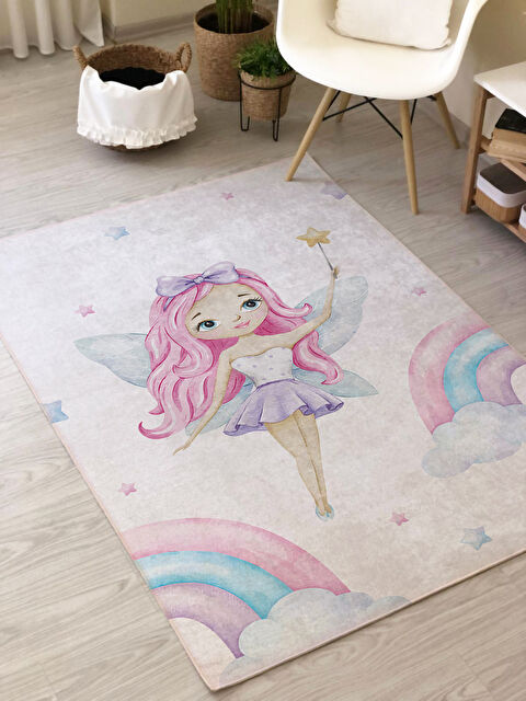 Evmila Peri Desenli Baskı Kalın 7mm Halı Modeli - S000291351-23173