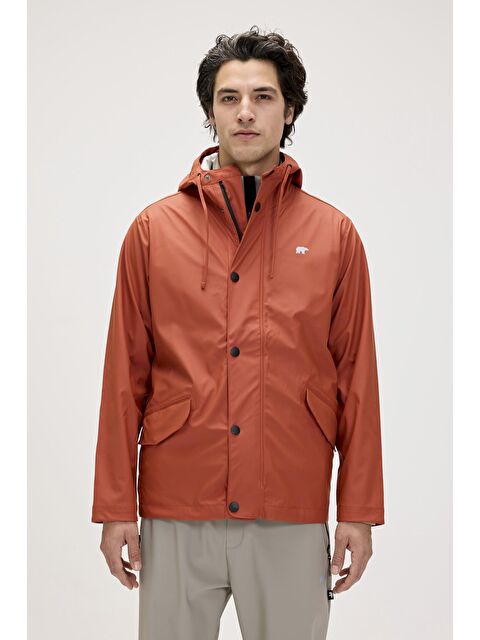 Bad Bear Patrol Raincoat Ginger Tarçın  Erkek Kapüşonlu Yağmurluk - S000284166-19956