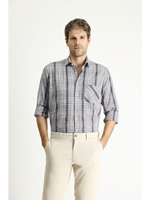 Kiğılı Uzun Kol Regular Fit Ekose Pamuk Gömlek - S000406550-29391